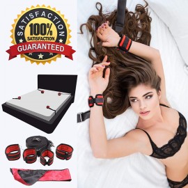 Bed Restraints Kit BDSM Ankle Straps Wrist Cuffs Handcuffs India Adult Sex Toys