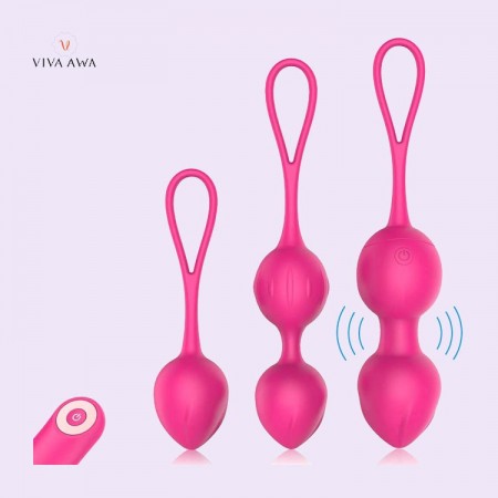 Ben Wa Balls Kegel Balls India For Female Tightening 3 Piece Set Kegel Exercise Ball Pelvic Floor Bladder Control Training Remote Control