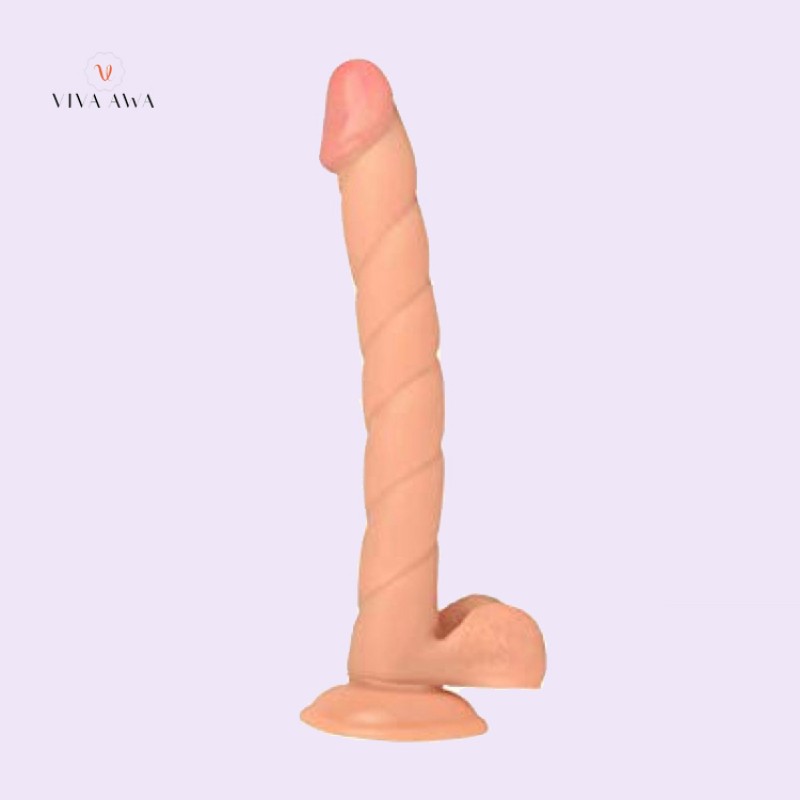 Big Slim Realistic Dildo Sex Toy India Flesh
