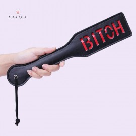 BITCH Spanking Paddle India Faux Leather BDSM Paddle For Sex Play