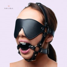 Blindfold Harness and Ball Gag Adult Sex Toys BDSM
