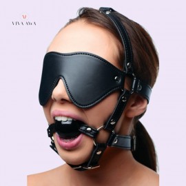 Blindfold Harness and Ball Gag Adult Sex Toys BDSM 