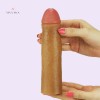 Brown Realistic Penis Enlargement In India Penis Sleeve Soft Liquid Silicone 