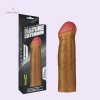 Brown Realistic Penis Enlargement In India Penis Sleeve Soft Liquid Silicone 