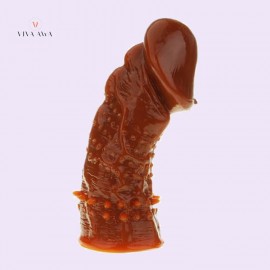 Brown Wolftooth Penis Sleeve Male Sex Toy