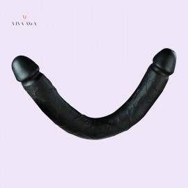 Classic Black Double-Ended Dildo Cock Realistic Penis For Lesbians Men And Women Masturbation