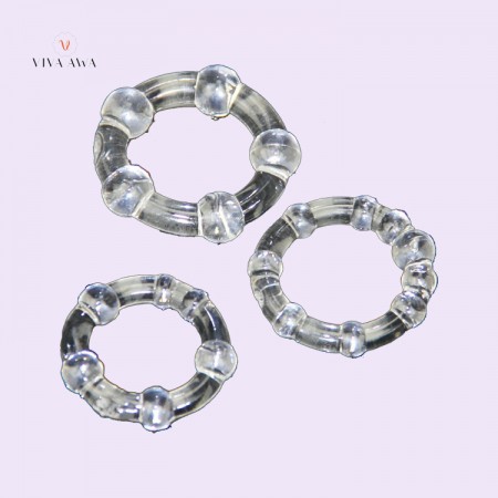 Cock Ring use Set 3pcs Sex Toys beads Adult Products