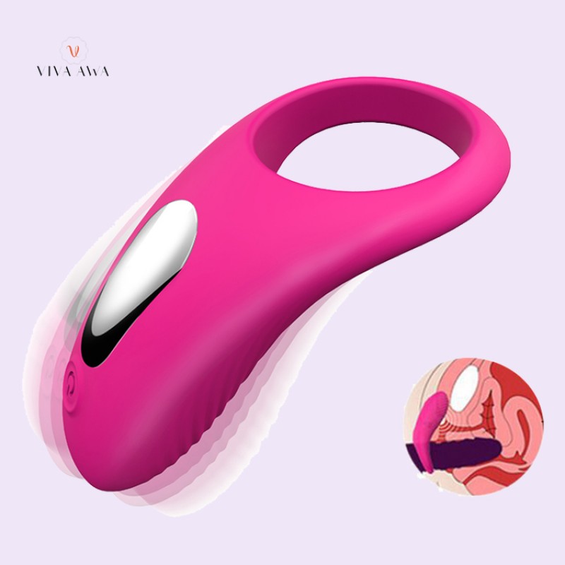 Cocking Vibrating Vibrator Delay USB Rechargeable Premature Ejaculation Massager Adult Sex Toy