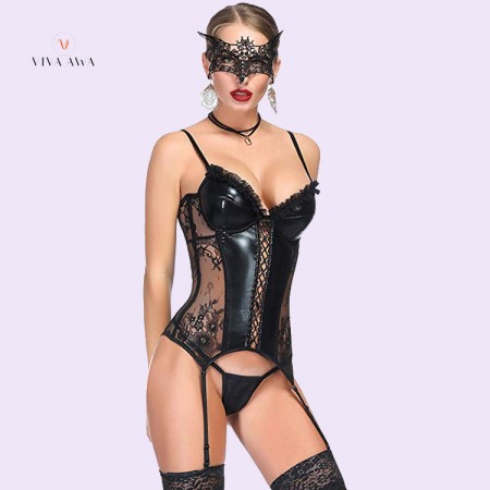 Corset Bustier Waist Shaper Sexy Lingerie Set Online India