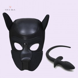 Dog Puppy Bondage Hood Mask Slaves Hood BDSM Sex Toy for Adults