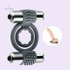 Double Bullet Penis Ring Vibrating Cock Ring Delay Ejaculation Adult Game Toy