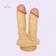 Double Heads Penis Dual Ended Side Dildo Lesbian Realistic Dildo