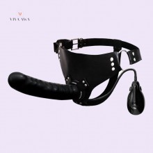 Electric Inflatable Vibrating Strap On Dildo India Sex Toy