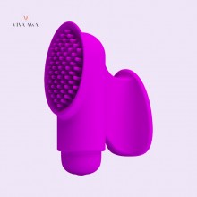 Finger Stall Vibrator 12 Function G-spot Finger Vibrator Vagina Nipple Anal Stimulation