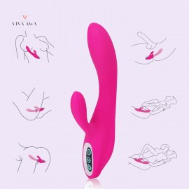 G-Spot Rabbit Vibrator India Clitoris Stimulator Silicone Women Maturbation Waterproof Rechargeable Adult Sex Toy