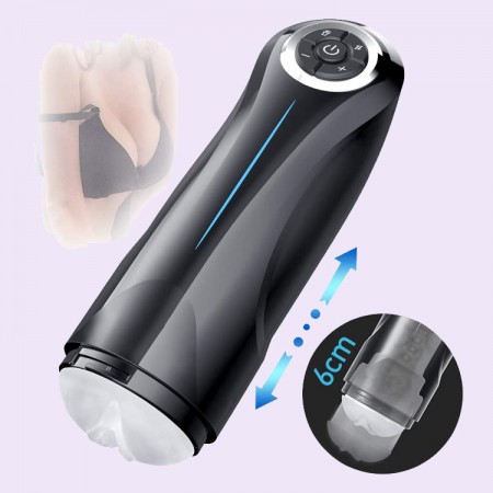 India Luxury Hands Free Male Masturbator Cup 3D Realistic Vigina Electric Penis Pump 5 Powerful Thrusting Modes 6 Speed Frequency 3 Female Moans