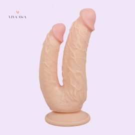 King Cock Double Penetrator Dildo Two-Shafted Dildo Realistic Penis for Couples