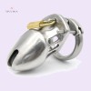 Male Chastity Lock Silver Metal Small Jailhouse Cock Penis Metal Cage