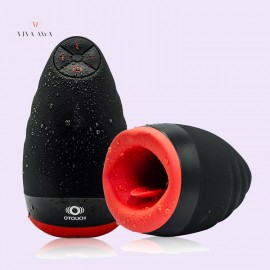 Male Masturbation India Oral Masturbator Heating Suction Function 6 Vibration Modes 3 Intensity Levels Waterproof