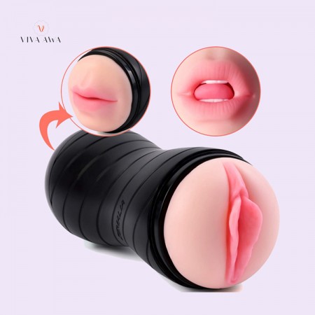 Male Masturbator Pocket Pussy Online Doll Masturbation Artificial Vagina and Mouth Double Ends Stroker Sex toys for male in india