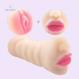 Male Masturbator Realistic Pussy and Mouth Silicone Artificial Vagina Male Sex Toy India
