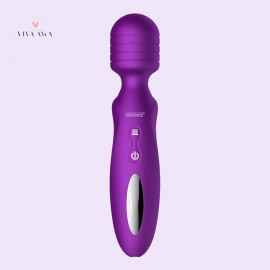 Mini Automatic Heating Wand Massager Rechargeable 12 Mode Sex Toy Women Couple India