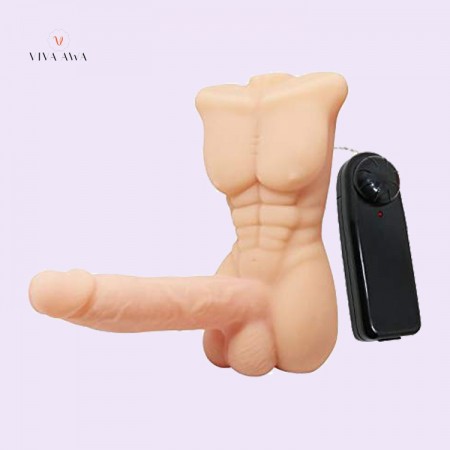 Mini Muscle Vibrating Realistic Dildo Penis Sex Doll Adult Sex Toy Female Masturbation