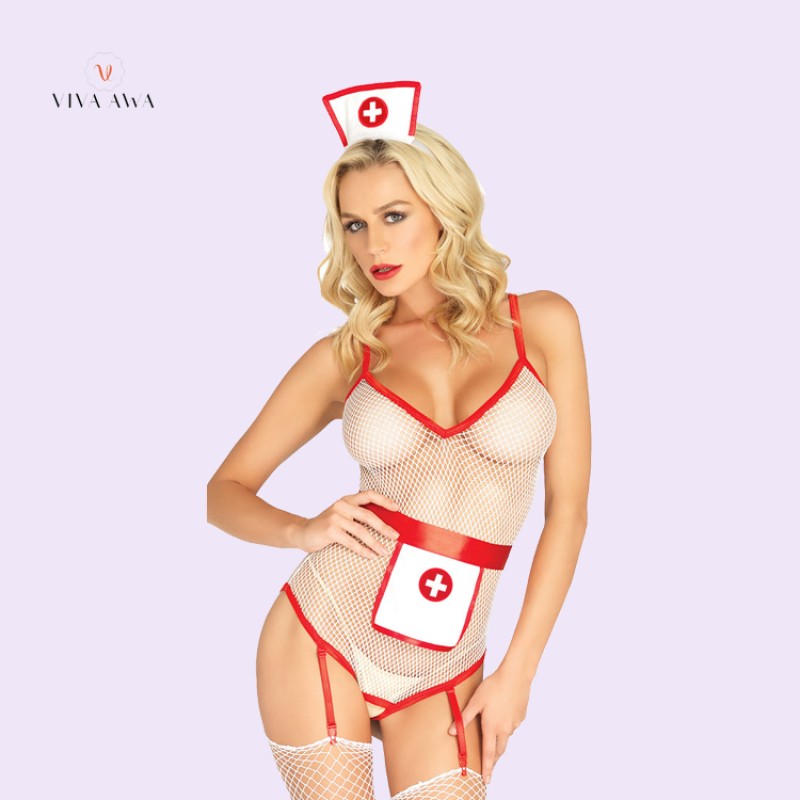 Nurse Sexy Role Play Lingerie Free Size Cosplay Nurse Clothing