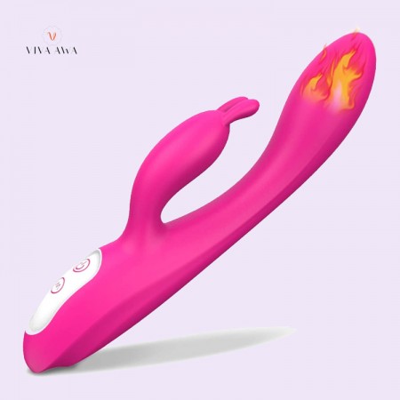 Rabbit Vibrator Female Masturbation India G Spot Clitoris Stimulation Warming Waterproof 9 Powerful Vibrations