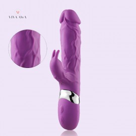 Rabbit Vibrator G Spot Rechargeable 7 Frequency Dildo Women Sex Toys India