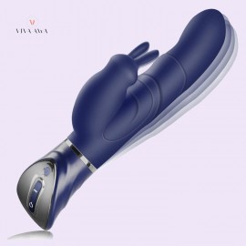 Rabbit Vibrator India G-spot  Clitoris Stimulation Rechargeable Waterproof 10x10 Vibration Modes Dual Motors Sex Toy for Women