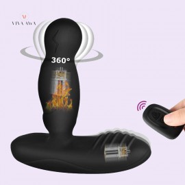 Rotating Anal Vibrator Vibrating Butt Plug 16 Mode Prostate Massager Remote Control Rotation Heating Anal Sex India