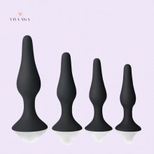 Silicone Anal Trainer Kit India Butt Plug Pack of 4 Training Anal Sex Toys for Beginners