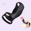 Silicone Penis Ring India Three-Ring Design Cock Ring with Stretchy Longer Harder Strong Penis Sleeves
