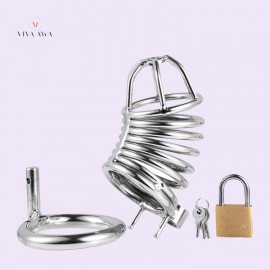 Steel Penis Chastity Device  with lock Sex Toy for Men
