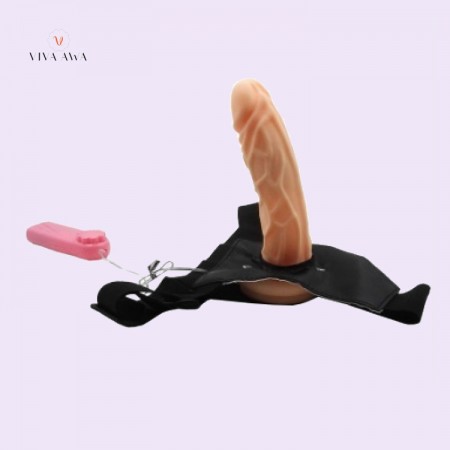 Strap On Dildo With Vibrator (17cm)