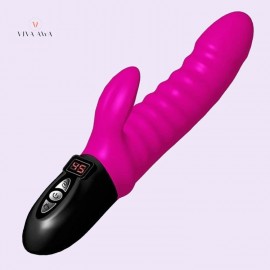 Thrusting Vibrator India 7-Frequency Warming G-Spot Vibrator Couple Female Sex Toy