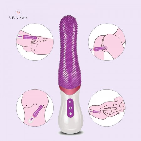 Tongue Vibrator Realistic Oral Clit Stimulator G Spot Vibrator Heating 360° 7x7 Vibration Rotation Female Toy India