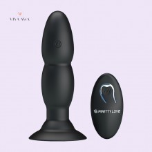 Vibrating Plug Beaded Black