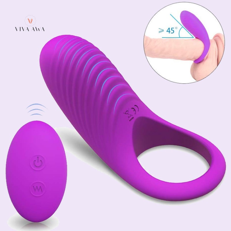 Vibrating Cock Ring 9 Speed Remote Control Waterproof Sex Toy For Male And Couples