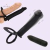 Vibrating Dual Double Penis Cock Ring With Dildo Vibrator Sex Toys India