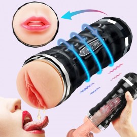 Vibrating Male Masturbator India Realistic Tight Vagina Mouth With Voice Male Sex Toy