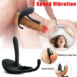 Vibrating Penis Cock Ring Enhancer Rechargeable Silicone Couple Sex Toys India