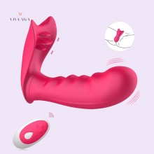 Wearable G Spot Dildo Vibrator Wireless Remote Control 10 Vibration Pattern Rechargeable Waterproof Sex Toys For Couple Women