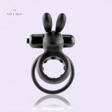 Wearable Rabbit Vibe Vibrating Penis Ring Black