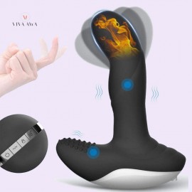 Wiggle Heating Anal Vibrator Dual Motors Remote Control